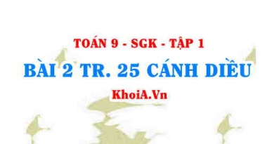 Bài 2 trang 25 Toán 9 Cánh diều Tập 1